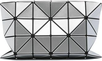 Bao Bao Issey Miyake Lucent enamel-detail clutch bag - women - Polyester/Nylon/PVC - OS - Silver
