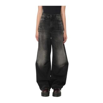 R13 Wide Jeans, female, Black, W29, Distressed Wide Leg Jeans