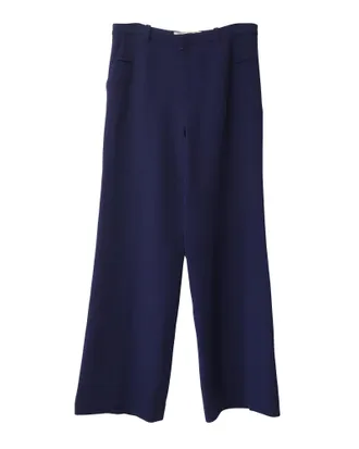 Roland Mouret Roland Mouret Wide Leg Trousers in Blue Wool