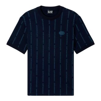 Emporio Armani T-Shirts, male, Blue, Size: 2XL Short Sleeve T-Shirt