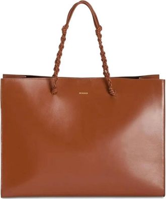 Jil Sander Tassen, Dames, Bruin, ONE Size, Leer, Tangle Tote