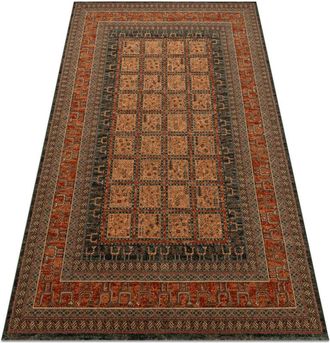 RugsX Rugsx - Wool carpet kashqai 4349 500 oriental, frame claret red 80x160 cm