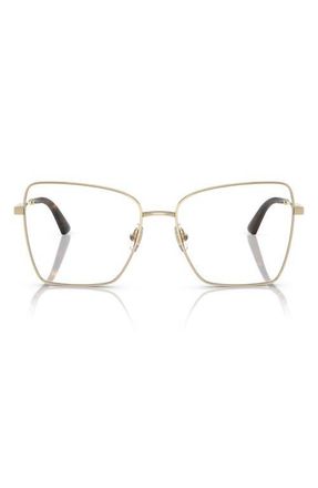 Jimmy Choo London 55mm Pillow Optical Glasses in Pale Gold /Demo Lens at Nordstrom