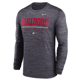 Nike Georgia Sideline Velocity Nike Mens Dri-FIT College T-Shirt in Black | 02EQ00AGBN-FG7
