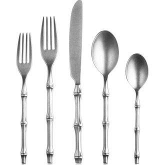 Mepra Bali Flatware Set - 20 Pieces in Pewter Silver at Nordstrom