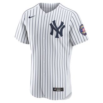Nike Mens MLB New York Yankees (Derek Jeter) Authentic Baseball Jersey in White | 8900NK1HQD5-X3A