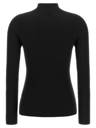 PESERICO Ribbed Virgin Wool Sweater - Black