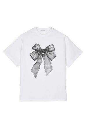 Cecilie Bahnsen Relaxed-Fit Jersey T-Shirt With Iconic Bow Print