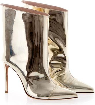Alexandre Vauthier Womens Multicolor Patent Leather Ankle Boots