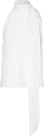 Max Mara Mouwloze Top - Dames - Tops zonder mouwen - Wit - 2XS - Nylon - Tops