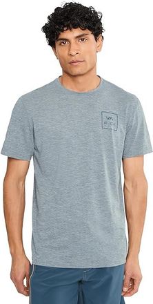 Rvca Surf Shirt Short Sleeve Mens T Shirt Heather Grey : 2XL, Elastane/Polyester