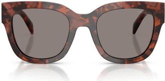 Prada 53mm Square Sunglasses in Amaranth Tortoise /Dark Grey at Nordstrom
