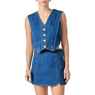English Factory Denim Vest in Dark Denim at Nordstrom Rack, Size X-Small