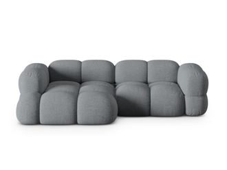 Cosmopolitan Design Sof&aacute; esquinero izquierdo 3 plazas tejido estructural gris