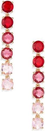 Tasha Ombr&eacute; Crystal Linear Drop Earrings in Pink Ombre at Nordstrom Rack