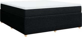vidaXL Vidaxl - Cama Box Spring Con Colch&oacute;n Tela Negro 180x200 Cm