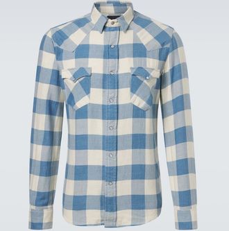Ralph Lauren Buffalo checked cotton and linen shirt