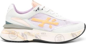 Premiata logo-patch lace-up sneakers - women - Polyester/Polyester/Calf Suede/Calf Leather/Rubber - 36 - Purple