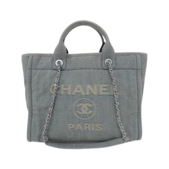 Chanel Bolso Tote Chanel Pre-owned de Denim - Pre-owned - Mujer - Gris - ONE SIZE