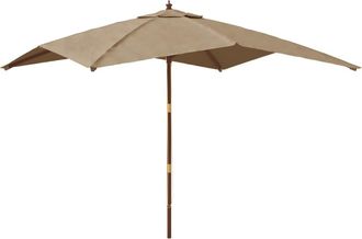 vidaXL Sombrilla De Jard&iacute;n Poste De Madera Gris Taup&eacute; 300x300x273 Cm Vidaxl