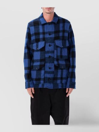 Junya Watanabe wool checked shirt jacket