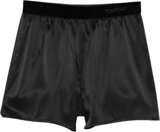 Tom Ford Shorts Pigiama in Seta Stretch - - Nightwear & Lounge - Uomo - Nero - XS
