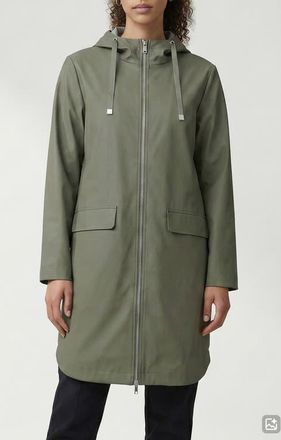 Noize Janae Water Repellent Hooded Raincoat in Sage at Nordstrom, Size Large