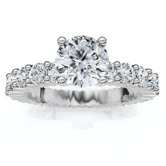 Pompeii3 2 1/4Ct Diamond Eternity Engagement Ring 14k Gold Lab Grown EF/VS