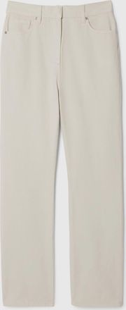 Lacoste Womens Lacoste Five Pocket Cotton Twill Pants in Grey