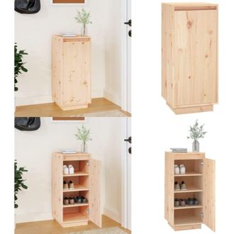 vidaXL Scarpiera 35x35x80 cm in Legno Massello di Pino - Scarpiera da interno - Scarpiera da parete