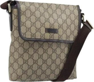 Gucci Pre-owned Cross Body Bag - Dames - Pre-owned - Beige - Maat: ONE Size Leer