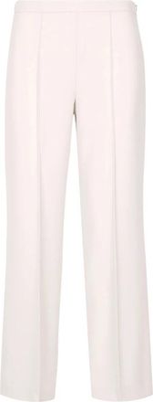 Max Mara Wijde broek - Dames - Wijde Broeken - Beige - L - Broeken