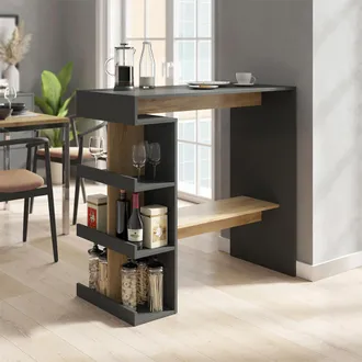 Vicco Tavolo Bar Alto Dana, Antracite/rovere Dorato, 108 X 50 Cm, Vicco