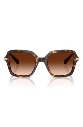 Swarovski 50mm Small Irregular Sunglasses in Havana /Gradient Brown at Nordstrom