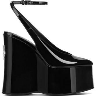 Naked Wolfe Tansy Wedge in Black Patent Leather at Nordstrom, Size 39