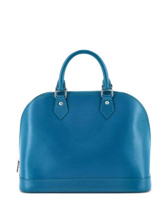 Louis Vuitton Borsa a mano Alma PM in pelle &Eacute;pi con tracolla - Blu