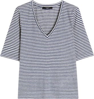 Max Mara Weekend MAX Mara Shirts - Dames - T-shirts - Blauw - S - Leer - Tops