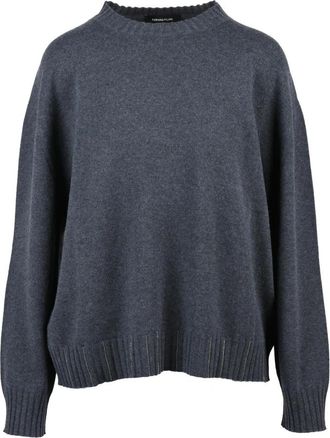 Fabiana Filippi Pullover met ronde hals - Dames - Ronde hals truien - Zwart - M - Wol - Truien & Vesten