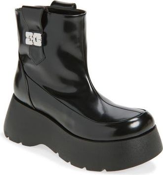 Ganni Kat Platform Bootie in Black at Nordstrom, Size 12Us