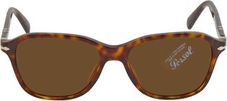 Persol Brown Square Unisex Sunglasses PO3244S 24/33 53