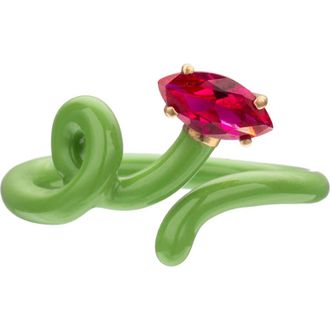 Bea Bongiasca Baby Vine Tendril Ring in Green at Nordstrom, Size 6