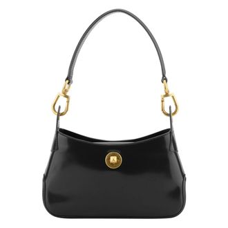 Pourchet &Eacute;clat Schoudertas - Dames - Tassen - Zwart - Maat: ONE Size Leer