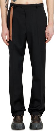 Diesel Tailored pants with biker belt strap - Pants - Man - Black