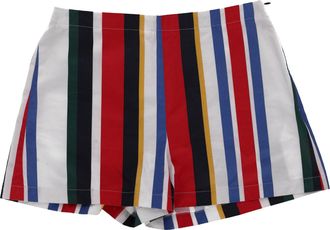 Marni Striped Mini Shorts in Multicolor Cotton
