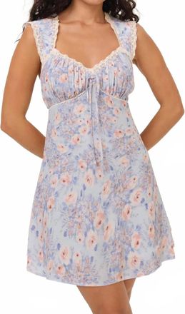 For Love & Lemons Kaleidoscope Mini Dress In Blue