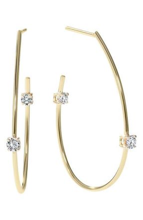 Lana Jewelry 14K Gold Solo Diamond Teardrop Hoop Earrings in Yellow Gold at Nordstrom
