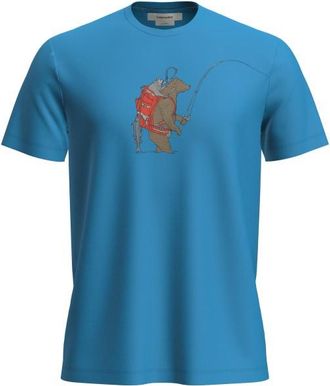 Icebreaker Merino 150 Tech Lite S/S Tee Bear Catch Merinoshirt f&uuml;r Herren | blau