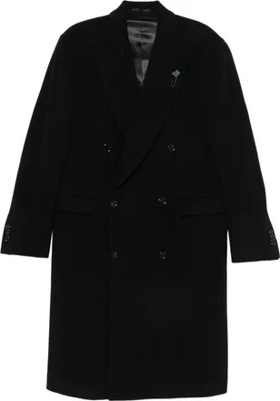 Lardini Double-breasted Peaked-lapel Coat