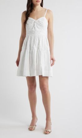 Lilly Pulitzer Bennet Butterfly Appliqu&eacute; Minidress in Resort White Monarch at Nordstrom, Size 10