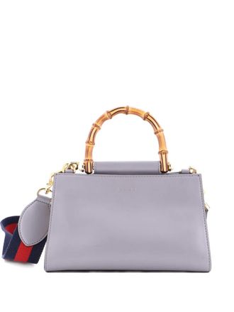 Gucci Nymphaea Top Handle Bag Leather Mini satchel - Grey